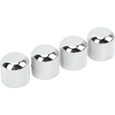 4 Stuks Gitaar Toon Volume Knop Professionele Metalen Potentiometer Dop Onderdelen Accessoires met Sleuf white