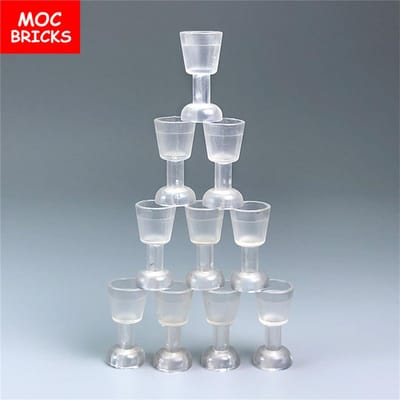 MOC Bakstenen Doe-het-zelf Stadsfiguren Onderdelen Wijn Drank Fles Beker Bouwsteen Mini Bedrukt 95228 Supermarkt Vrienden Speelgoed