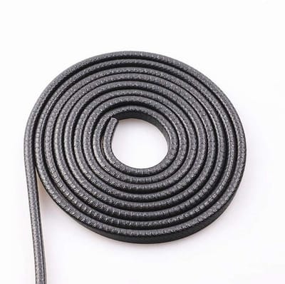 Dailygoods- Portierrandstrip 10m - Rubber Beklede Randbeschermstrip - Zwart - Voorkomt Krassen - Geluiddicht - Waterdicht - Deurrubber