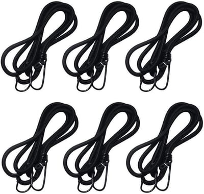 Elastische Spanrubber Set voor Ladingzekering en Transportbeveiliging - 6 Stuks, 120 cm