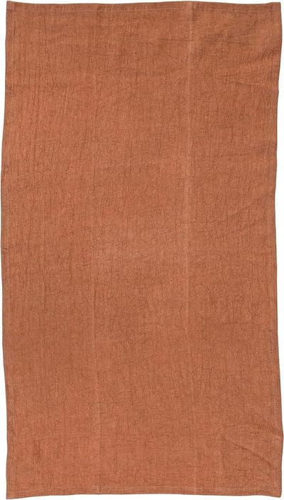 Linnen Keukendoek - Decoratieve Keukendoek - Keuken en Tafel - Stonewashed textuur - 71 x 46 cm - Roest Oranje