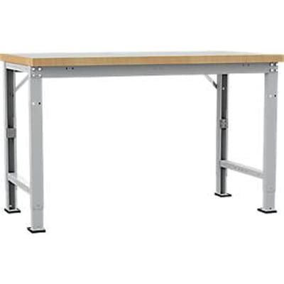 Manuflex werkbank Profi speciaal, tafelblad kunststof, 1500 x 700 mm, aluminium zilver