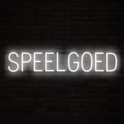 SPEELGOED - Lichtreclame Neon LED bord verlicht | SpellBrite | 85,7 x 16 cm | 6 Dimstanden & 8 Lichtanimaties | Reclamebord neon verlichting