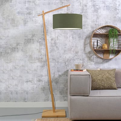 GOOD & MOJO Andes vloerlamp, groen/natuur