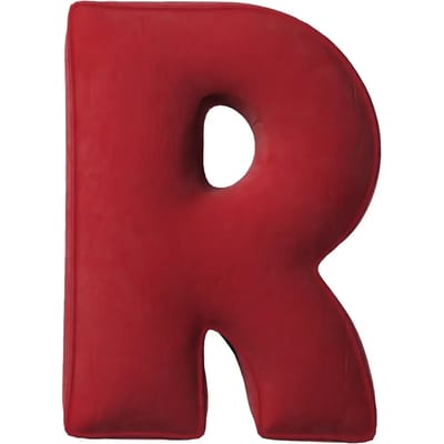 Kussen letter r Yellow Tipi Posh Velvet