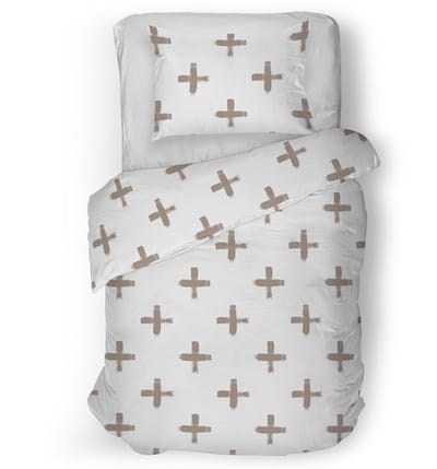 Snoozing Kely Dekbedovertrek - Eenpersoons - 140x200/220 cm - Taupe