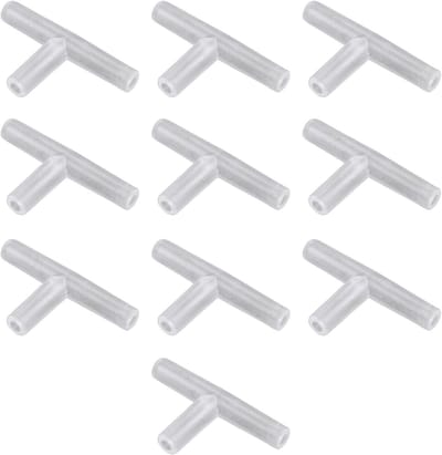 Dailygoody - T Type Aquarium Luchtklep - 10 Stuks - Eenvoudig te