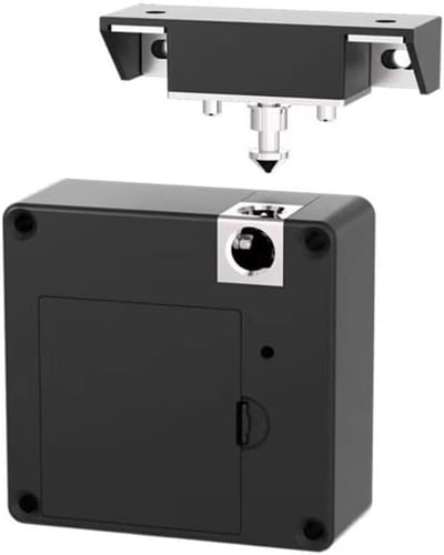 Kastslot - Lade slot - Toegangscontrole - Draadloos en onzichtbaar - 76x76mm - Zwart
