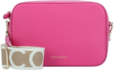 COCCINELLE Leren Schoudertas Tebe Crossover Bag New Fucsia Paars
