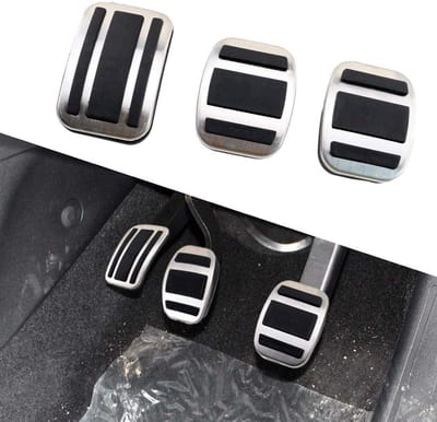 Pedaal Covers - Gaspedaal Rempedaal - Verbeter Rijervaring - Antislip Aluminium - Set van 2 - Zilver