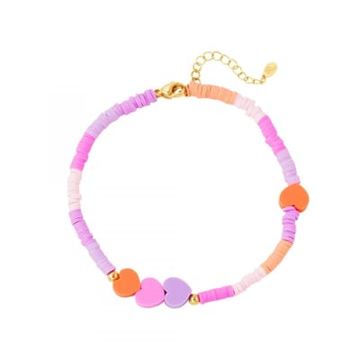 Enkelbandje - Moeder-Kind Collectie - Roze - Hart - Volwassene