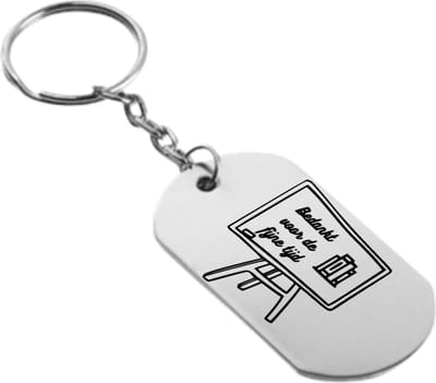 Akyol - bedankt voor de fijne tijd sleutelhanger - Collega - beste collega - collega afscheid - vriendschap - leuk cadeau voor je collega om te geven - 54 x 29mm