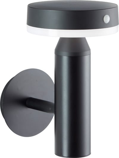 Brilliant Magua - Buiten wandlamp - LED 4W - Solar - 350 lm - 4000K - Sensor - IP44 - Zwart