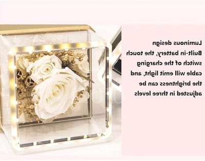 Sieradendoos met Licht - Juwelendoos Organizer - Sieraden Opbergen - Touch Verlichting - 11.5 x 8.5 x 8.5 cm - F