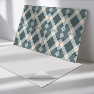 Wallfluent Vinyl Wandpaneel - Geometrisch ruitpatroon Zelfklevend Wandpaneel - 100 cm x 50 cm - Grijs PVC wandpaneel - Set van 1 - Rechthoekig Wandbekleding Vinyl - Texturen Wandpaneel - PVC Muurpaneel - Wandpaneel Keuken en Badkamer