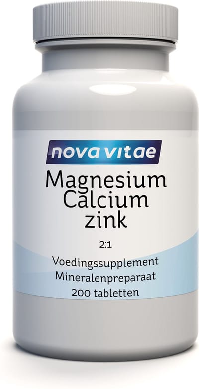 Nova Vitae - Magnesium - Calcium - Zink - 200 tabletten