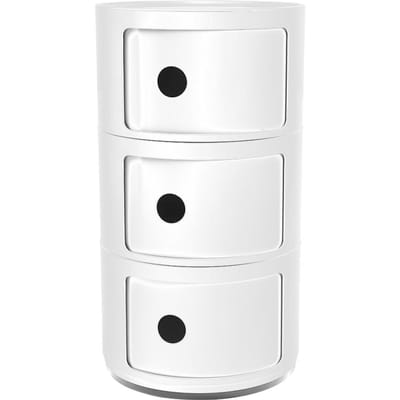 Modern Meubel Nachtkastje Nachtkastje Multifunctionele Ronde Opbergtafel (wit) wit