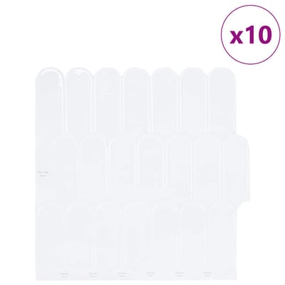 vidaXL - Veer - Tegel - 10 - st - Wit - 30 - x - 30 - cm - Polyurethaan - en - PET