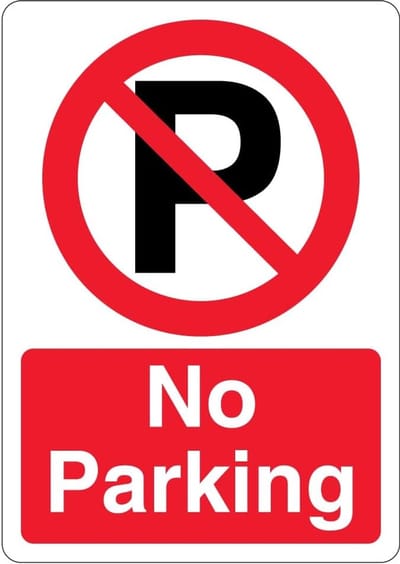 Parkeerverbod Bord - Niet Parkeren Teken - Parkeerbeheer - Weerbestendig Aluminium - A4 Formaat - Rood