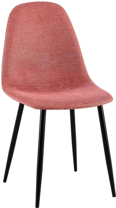 CLP Napier Eetkamerstoel - Modern Design - Zonder armleuning - Metalen Onderstel - Comfortabele Rugleuning - Max. 150 kg - Stof/oranje