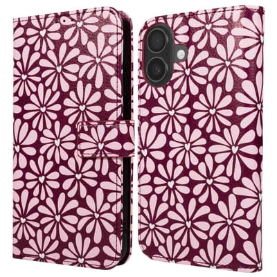 imoshion Hoesje - Geschikt voor Apple iPhone 17 - Design Bookcase smartphone - Bloom Love Blush