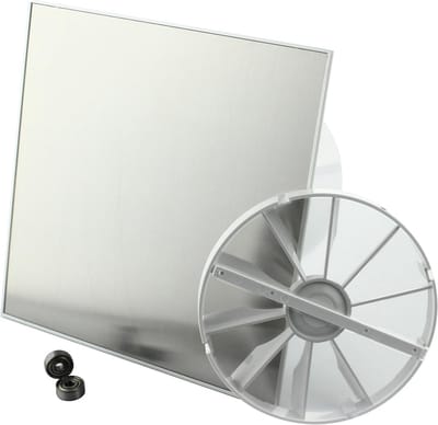Badkamerventilator - Muurventilator - Ventilatie Binnenklimaat - Stil met vochtsensor - Ø 125 mm - Roestvrij staal