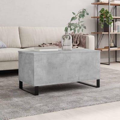 vidaXL - Salontafel - 90x44,5x45 - cm - bewerkt - hout - betongrijs
