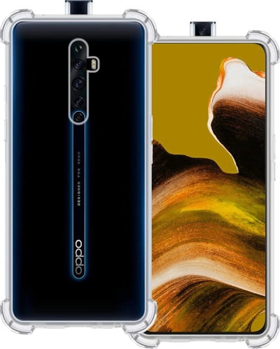 Hoesje Geschikt voor OPPO Reno 2 - Sterk & Shockproof - Siliconen Case - Back Cover - Telefoon Hoes Shock Proof - Transparant