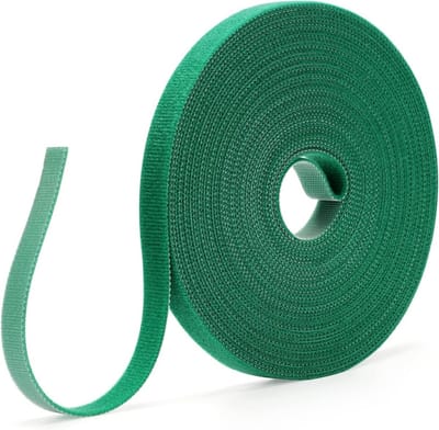 20m Groene Herbruikbare Plantentape - Dubbelzijdige Ondersteuningsbanden voor Klimplanten, Zelfklevende Tuinbinders en Weerbestendige Plantbevestigingen