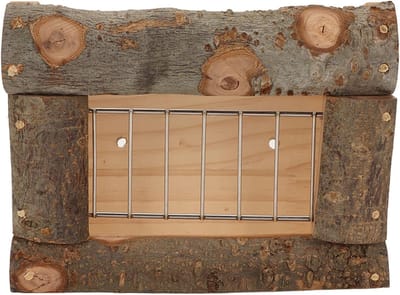 Konijnenhooivoeder - Hooi Dispenser - Kleine Dieren - Natuurlijk Appelhout - 20x15x11 cm - Houtkleur