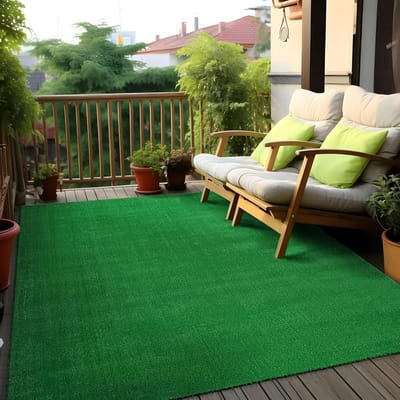 Kunstgras Tapijt - Balkon Tapijt - Buiten Leven - Oeko-Tex Gecertificeerd - 150 x 210 cm - Groen