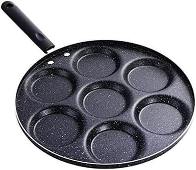 Koekenpan - Omeletpan - Ontbijt Maken - Zeven Gaten - 47x30cm - Zwart