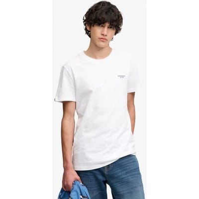 Superdry - Essential Gestapeld Logo Geborduurde T-shirt - Heren - T-shirts