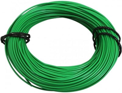 Bobine de fil électrique vert multibrin 12/10 1.00mm² x 50m faisceau pour moto cyclo