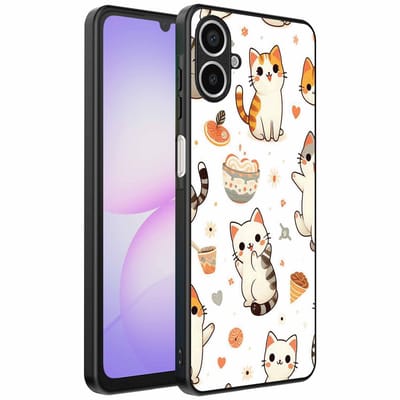 Geschikt voor Samsung Galaxy A07 Telefoonhoesje met katten opdruk - TPU backcover case cat design - Smartphonica geschikt voor Samsung Galaxy A07