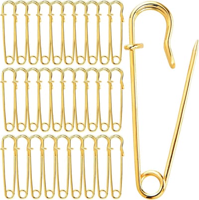 Veiligheidsspelden 30 STKS Gouden Decoratieve Heavy Duty Stevige Bulk Pins Voor Kleding, Leer, Canvas, Wol, Luiers, Dekens, Ambachten