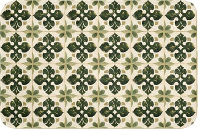 WC mat 60x40 cm - Antislip - Patroon - Tegel - Groen - Toiletmat - Vloermat - Douchemat - Toilet tapijt - Toiletmatten