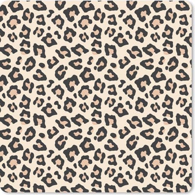 Muismat 20x20 cm - Mousepad Dierenprint - Panterprint - Roze - Muismatten