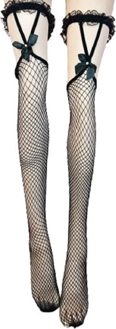 BamBella® - Erotisch Panty kousen dames - Sexy hoge sokken zwart