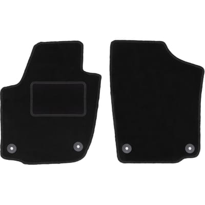 Voormatten zwart voor: Skoda Rapid liftback, sedan, spaceback, stationwagen (2013-2019)