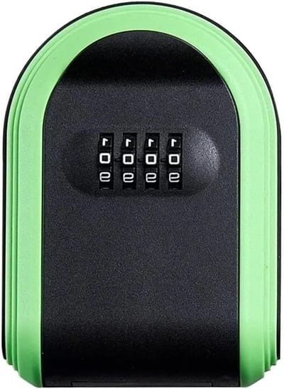 Minikluis Sleutelkluis - Wachtwoordkluis Opbergkluis - Veilige Sleutelopslag - 4-Cijferig Combinatieslot - 128x93x43 mm - Groen