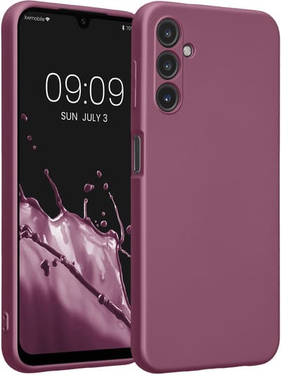 kwmobile metallic telefoonhoesje van TPU - geschikt voor Samsung Galaxy A14 5G - Flexible case voor smartphone - In metallic lila