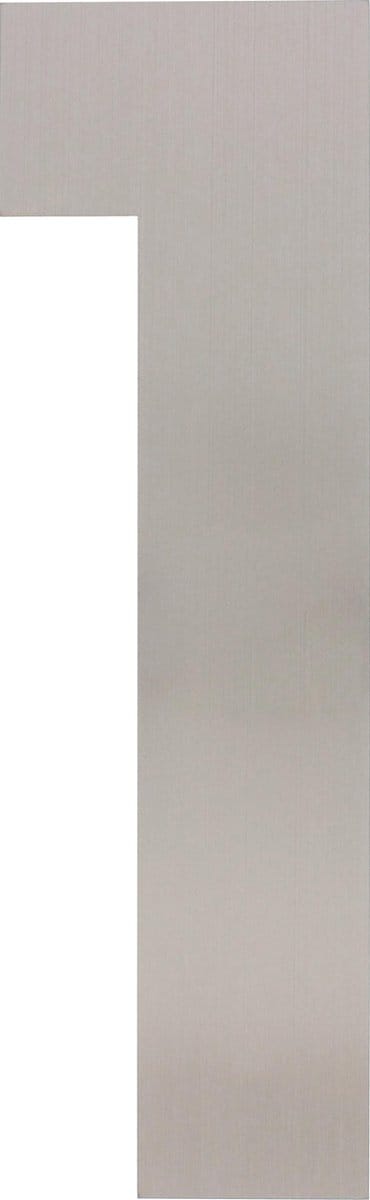 Intersteel Huisnummer 1 XXL hoogte 50 cm rvs geborsteld
