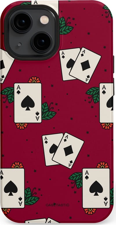 Casetastic Hoesje Geschikt voor Apple iPhone 13 Mini Magsafe - Stijlvolle Beschermende Duo-layer Case - Casino Aas