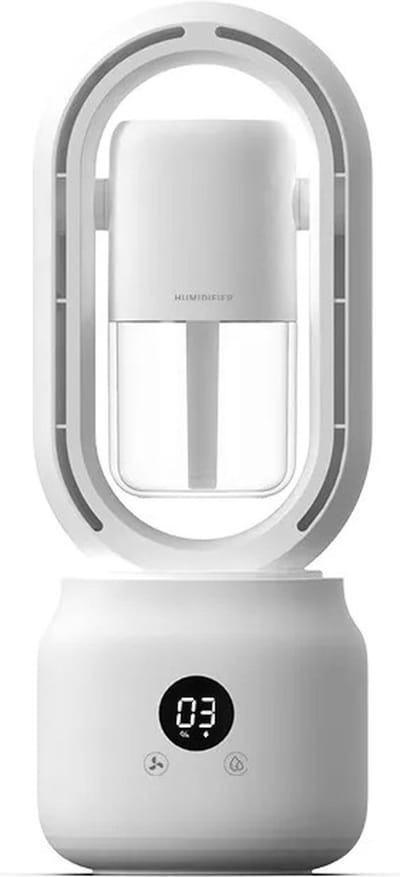 Draagbare Airco - Ventilator met 6 Standen - Aircooler en Luchtbevochtiger - Geluidsstil - Nevelsprayer