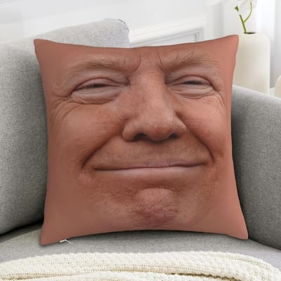 VIKAMA Grappige 3D Gezicht Kussensloop, Ultra-Realistische Lachende Print Kussenhoes, Zachte Polyester Decoratieve Kussensloop, Woondecoratie 50x50cm