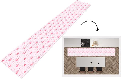 Keukenloper - Loper keuken - Kroon - Patroon - Roze - 300x50 cm - Keukenloper vinyl
