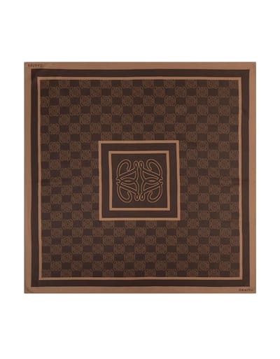 Dante 6 Monogram Printed Scarf Sjaals Donkerbruin 263900