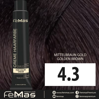 Femmas (4.3) - Haarverf - Medium goudbruin - 100ml
