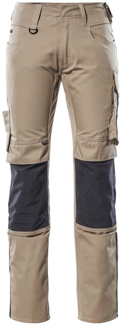 Mascot Unique Broek met kniezakken 12679-442 - lichtkhaki/zwart - C56 - 76